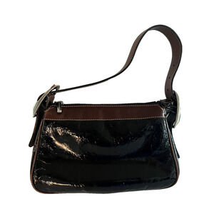 Luxury Designer Robert Donini Black & Brown Leather Shoulder Handbag M/I Italy